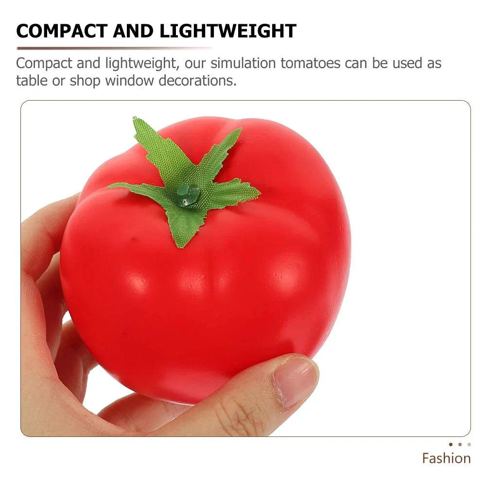 Lisslune | Life-like 6-Piece Synthetic Tomato Collection - Realistic Decorative Props for Home and Retail Spaces