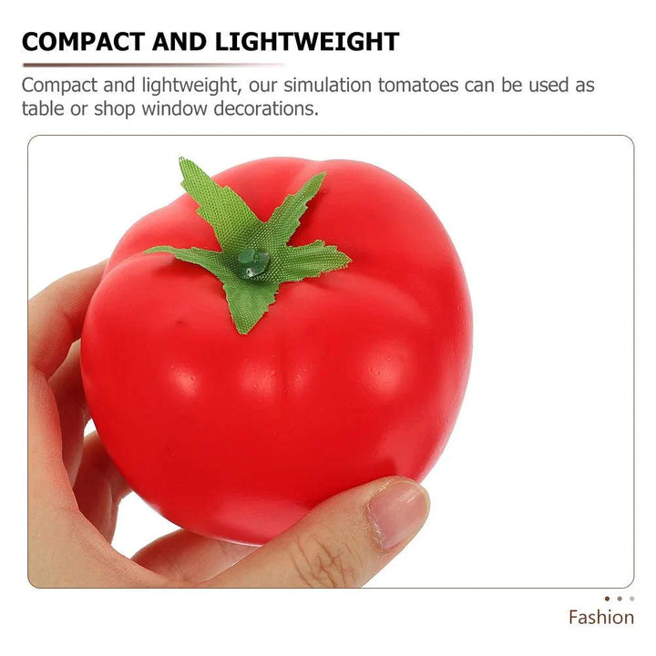 Lisslune | Life-like 6-Piece Synthetic Tomato Collection - Realistic Decorative Props for Home and Retail Spaces