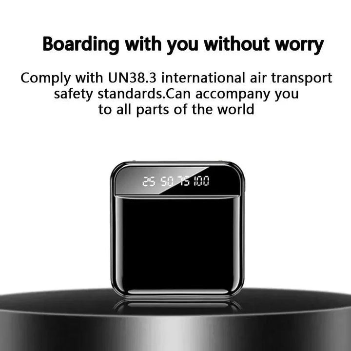 Lisslune | Ultra-Portable 50000mAh Power Bank with LED Mirror Display and Dual USB Ports - Perfect for Charging on the Go