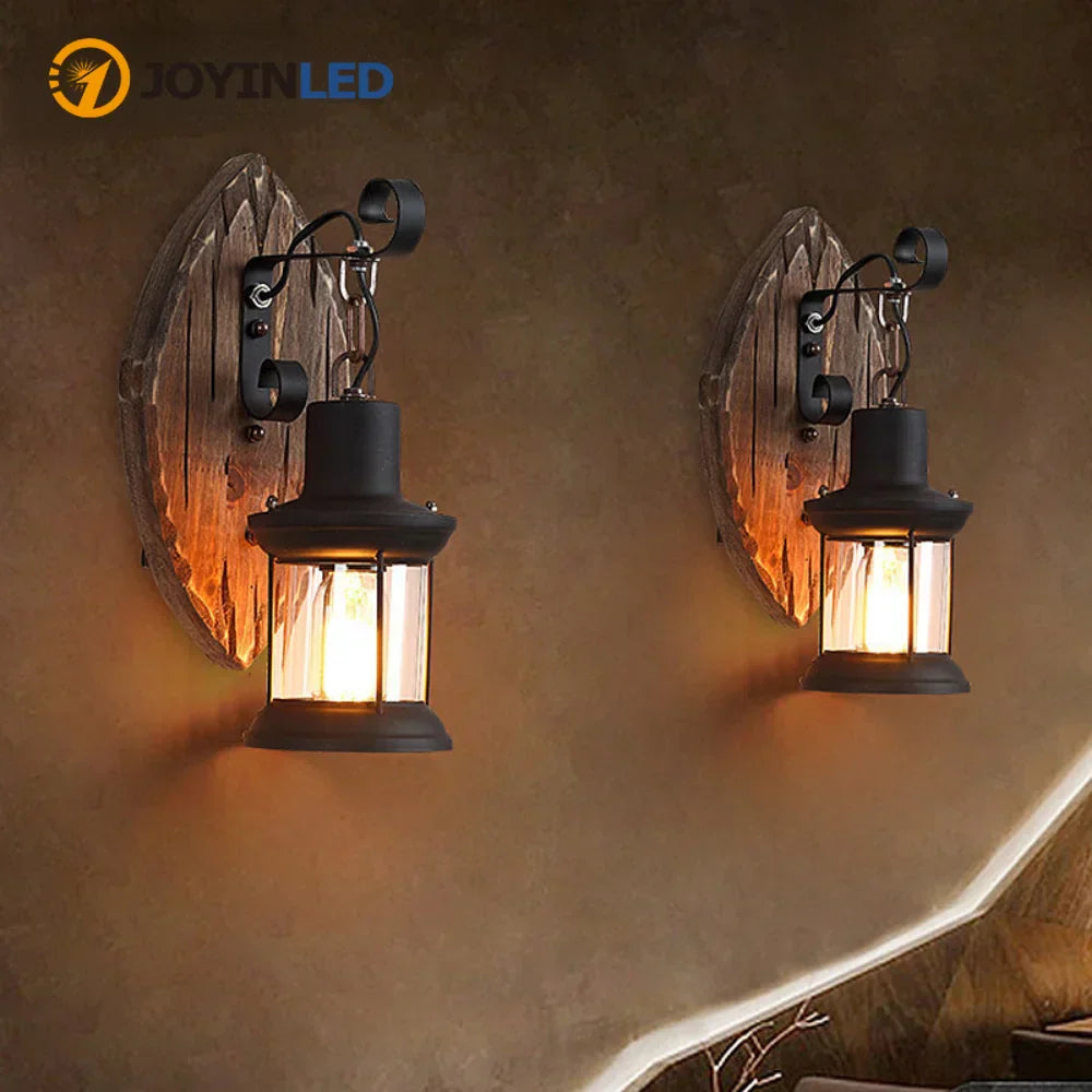 Lisslune | Retro Lantern Lamp Industrial Lantern Wall Light