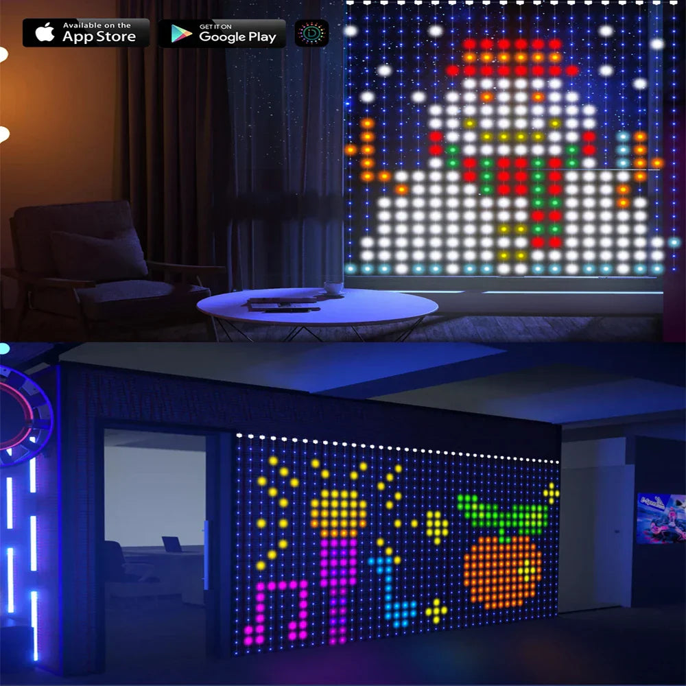 Lisslune | Musical RGB Curtain Garland LED Window Lights