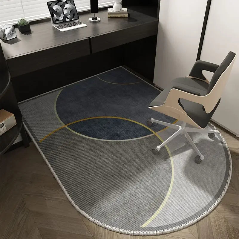 Lisslune | Winnie Geometric Office Chair Mat – Soft Washable Non-Slip Design
