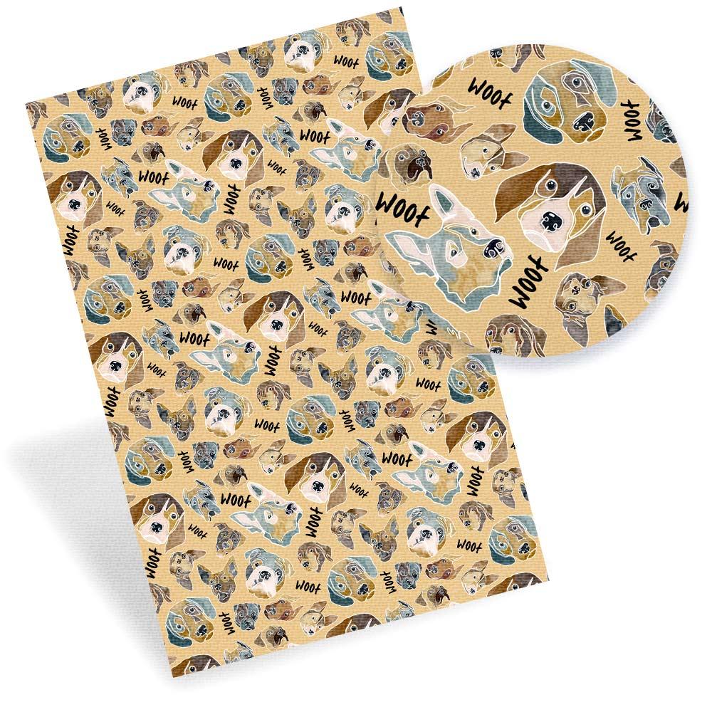 Lisslune | Puppy Pals Synthetic Leather Craft Set with adorable dog prints