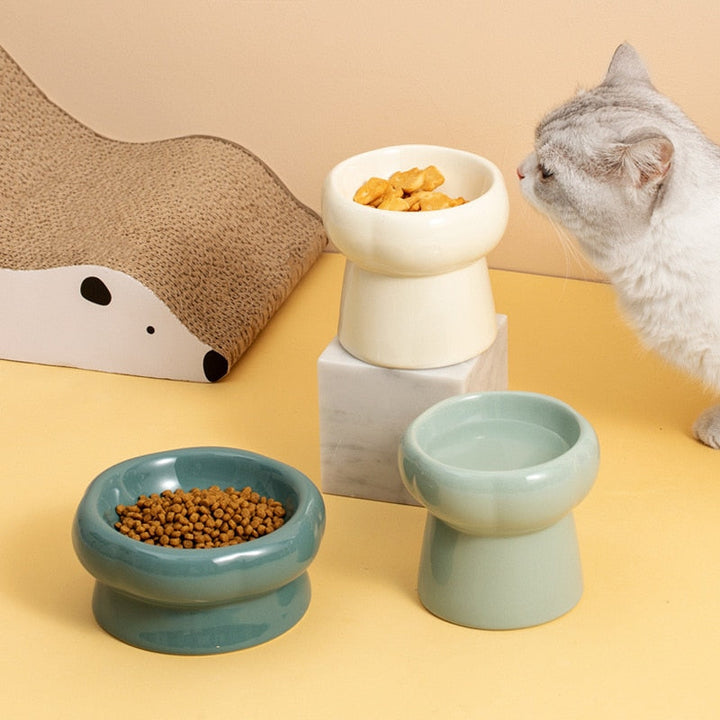 Lisslune | Luna Ceramic Elevated Cat Bowls