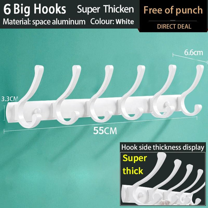 Lisslune | Space-saving Aluminum Hook Organizer: Efficient and stylish storage for any room