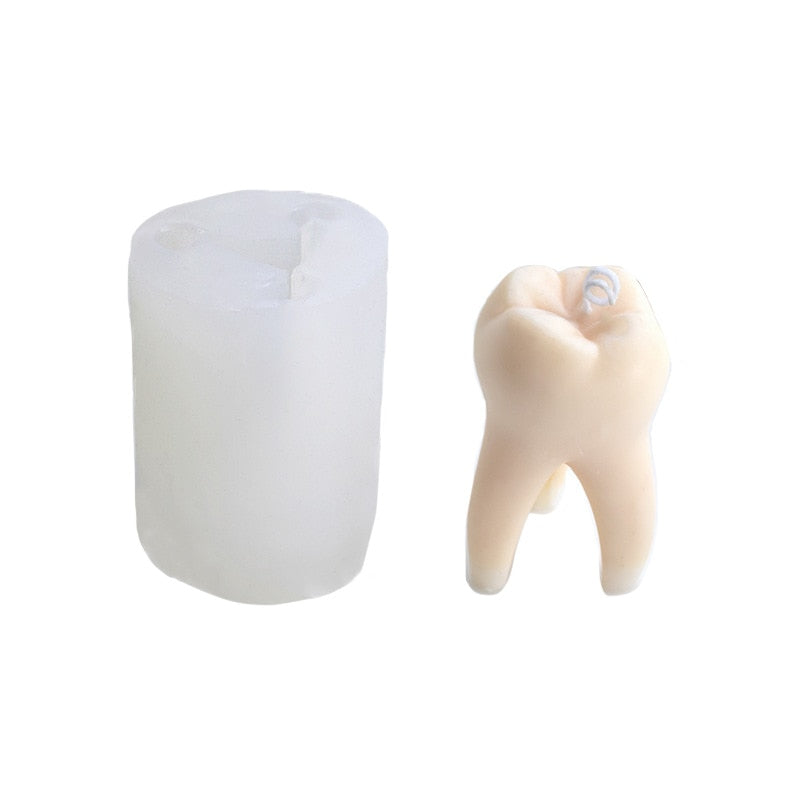 Lisslune | Artistic DIY Tooth Shape Unique Candle Mold