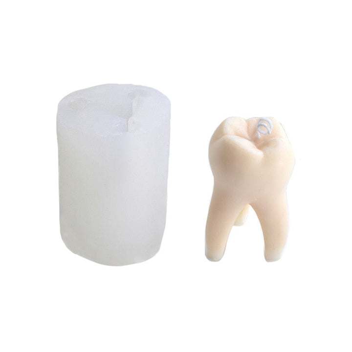 Lisslune | Artistic DIY Tooth Shape Unique Candle Mold