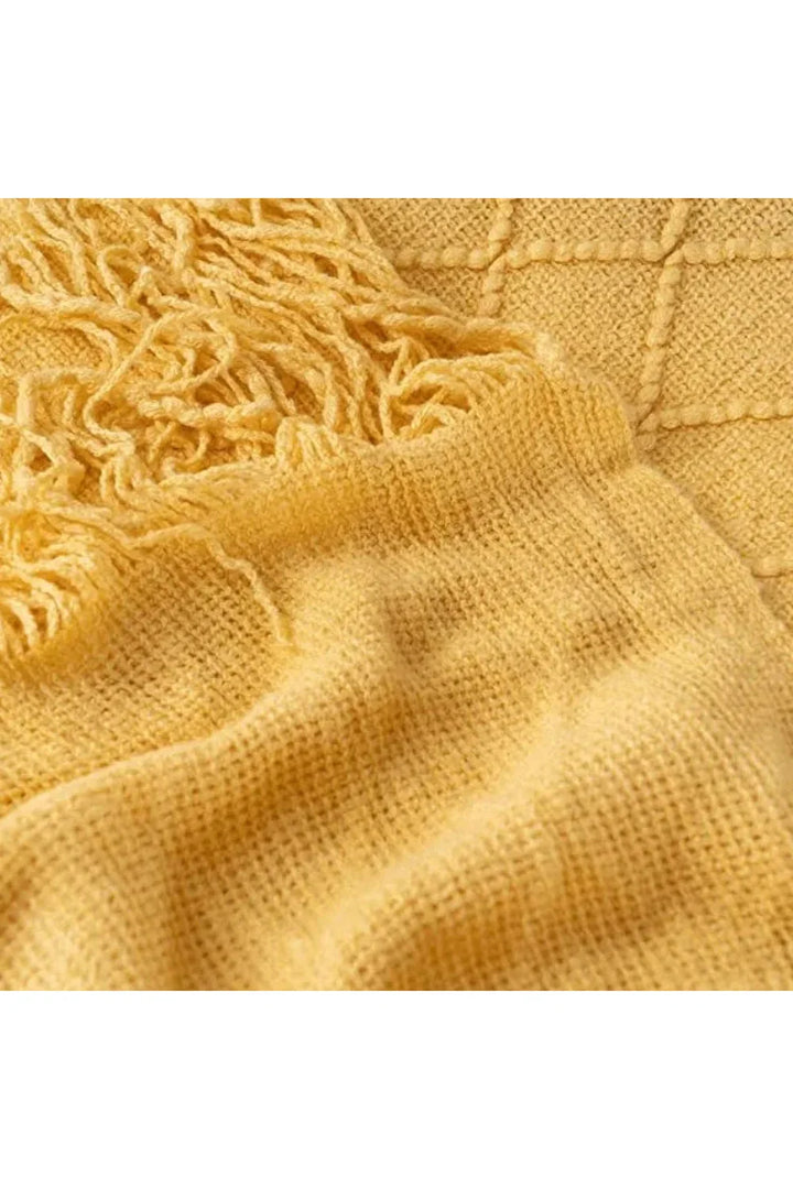 Lisslune | Diamond Knit Throw Blanket