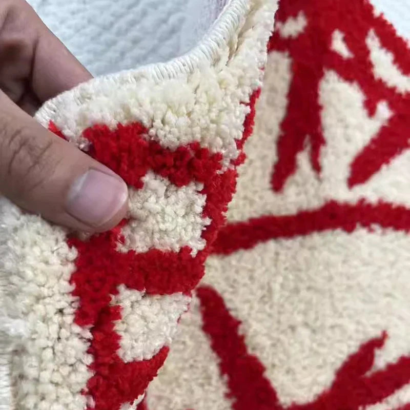 Rynx | Chinese Lantern Tufting Bedroom Rug Red Lucky Pumpkin Living Room Rug Area Mat Bathroom Mat Doormat Aesthetic Home Decor