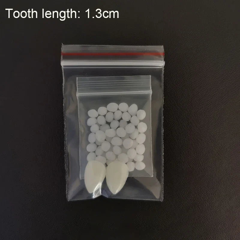 Rynx | Halloween Decoration Vampire Teeth Large Teeth Prosthetics Halloween Cosplay Props Artificial Large Teeth with Strong Glue Halloween Props