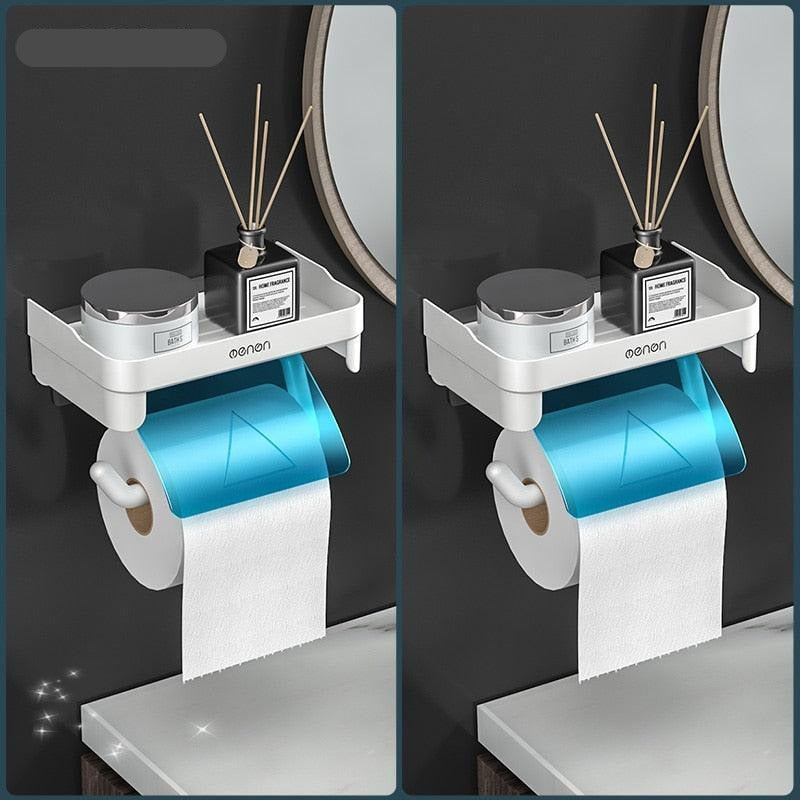 Lisslune | Modern Adhesive Toilet Paper Holder - Stylish Space-Saving Solution