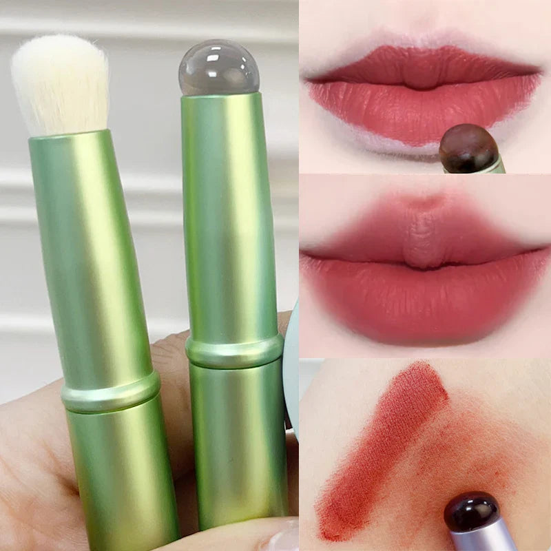 Rynx | Silicone Lip Brush Double-Sided Fiber Concealer Brush Soft Fiber Lipstick Applicator Makeup Brush Multipurpose Cosmetic Tools