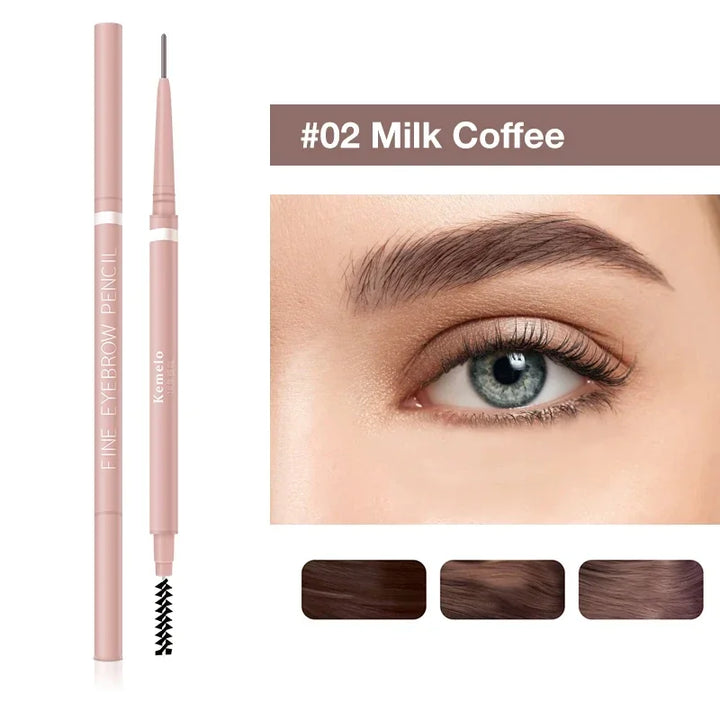Rynx | 1PC Waterproof Dual-Sided Eyebrow Pencil 1.5 mm Ultra-Fine Eyebrow Pencil Sweat-Proof Long-Lasting Professional Eye Makeup