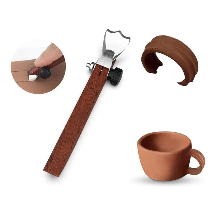 Lisslune | Personalized Pottery Handle Sculpting Tool - Innovative Cup and Kitchen Utensil Designer Scraper