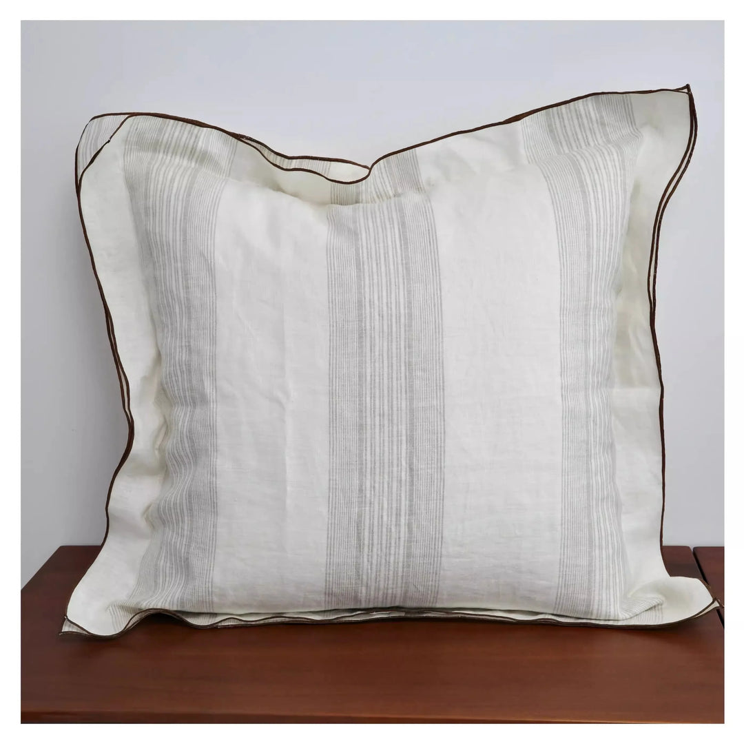 Rynx | French Style Linen Shirt Pillow Case Square Pillow Case Decorative Stripes Pillow Case Pillow Case for Home Room Studio