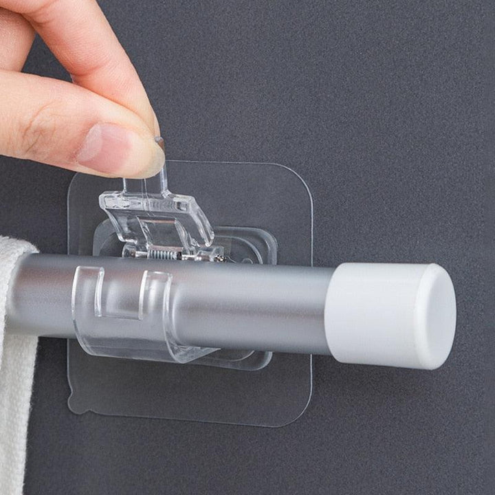 Lisslune | Robust waterproof curtain rod brackets with easy peel-and-stick installation