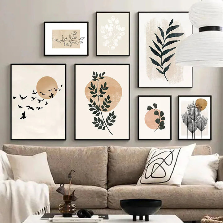Lisslune | Vase & Bird Canvas Poster