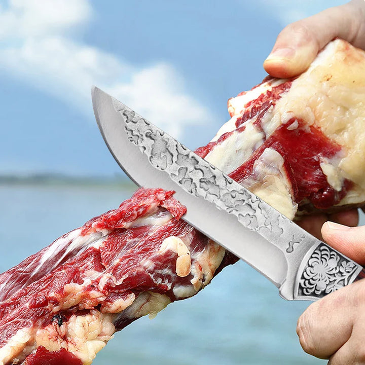 Lisslune | Forged Stainless Steel Cleaver Knife - Versatile Kitchen Chef, Meat, Fruit, BBQ, and Boning Knife with Cover