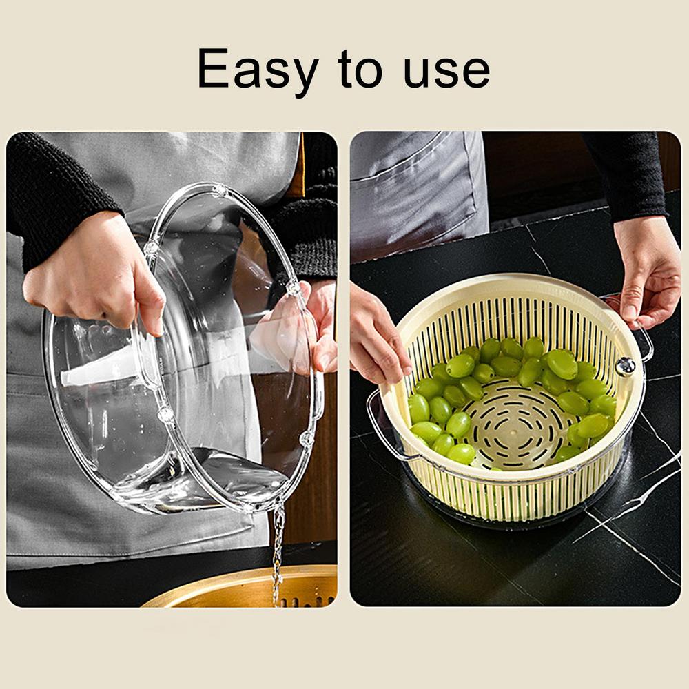 Lisslune | Manual Spin Vegetable Drainer Basket