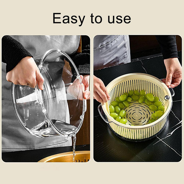 Lisslune | Manual Spin Vegetable Drainer Basket