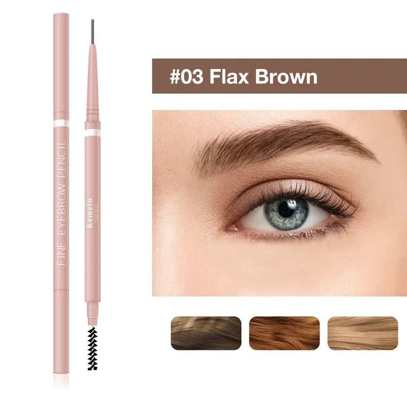 Rynx | 1PC Waterproof Dual-Sided Eyebrow Pencil 1.5 mm Ultra-Fine Eyebrow Pencil Sweat-Proof Long-Lasting Professional Eye Makeup