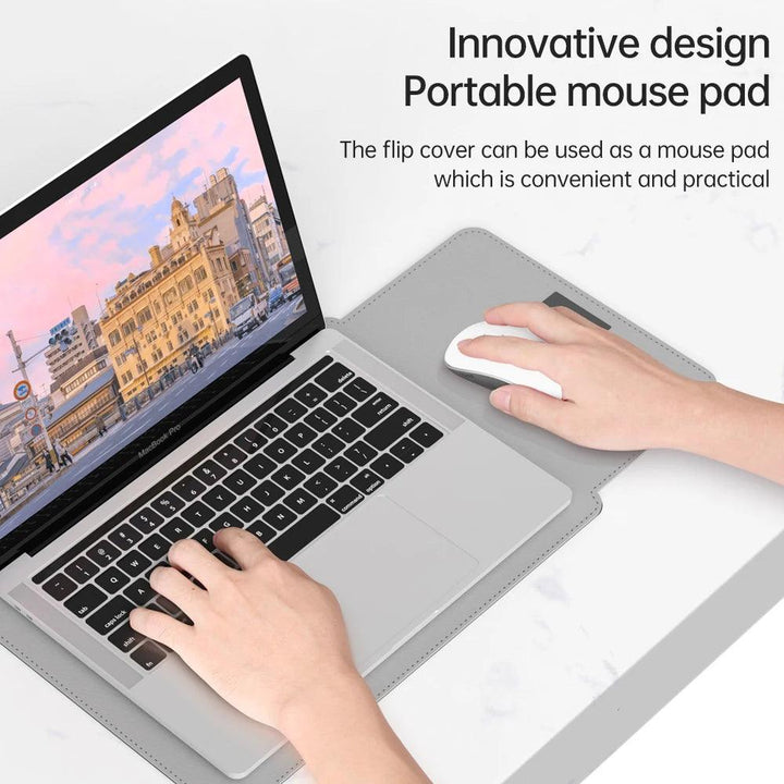 Lisslune | Elegant 13-inch PU leather MacBook Air Pro sleeve set with medium-sized bag & cable organizers