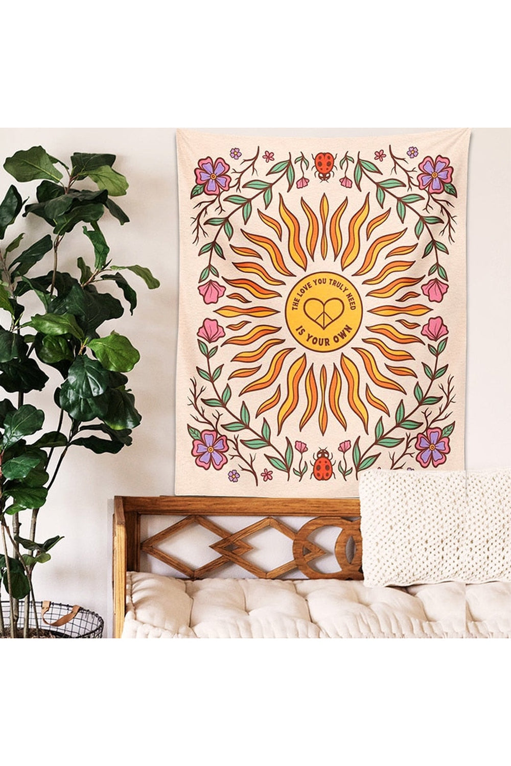Lisslune | Flower pattern wall tapestry