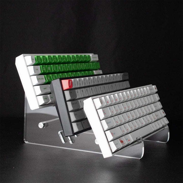 Lisslune | Striped 3-Tier Clear Acrylic Keyboard Display Holder