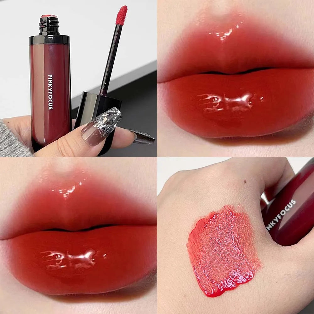 Rynx | Water Glass Lip Gloss Liquid Lipstick Waterproof Clear Moisturizing No Faded Color Gel Lipstick Makeup Women Korean Cosmetics