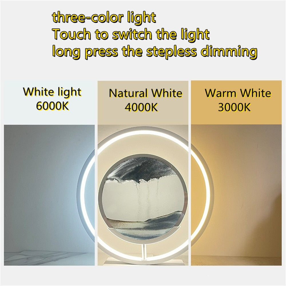 Lisslune | 3D LED Flowing Sand Art Table Lamp