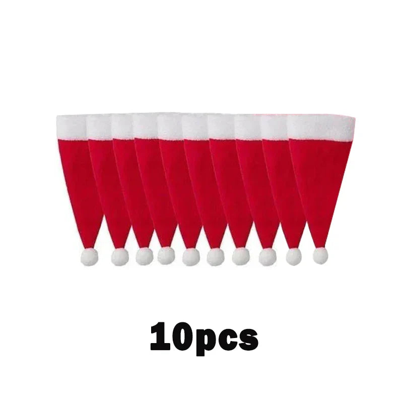 Rynx Merry Christmas Christmas dishes Bag holder Christmas hat Fork Knife Cutlery bag Christmas decoration for home