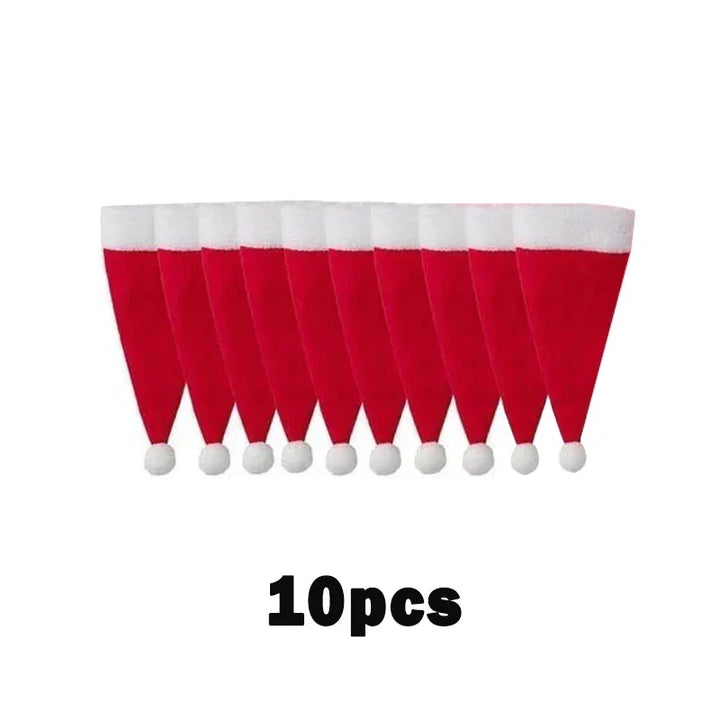 Rynx Merry Christmas Christmas dishes Bag holder Christmas hat Fork Knife Cutlery bag Christmas decoration for home