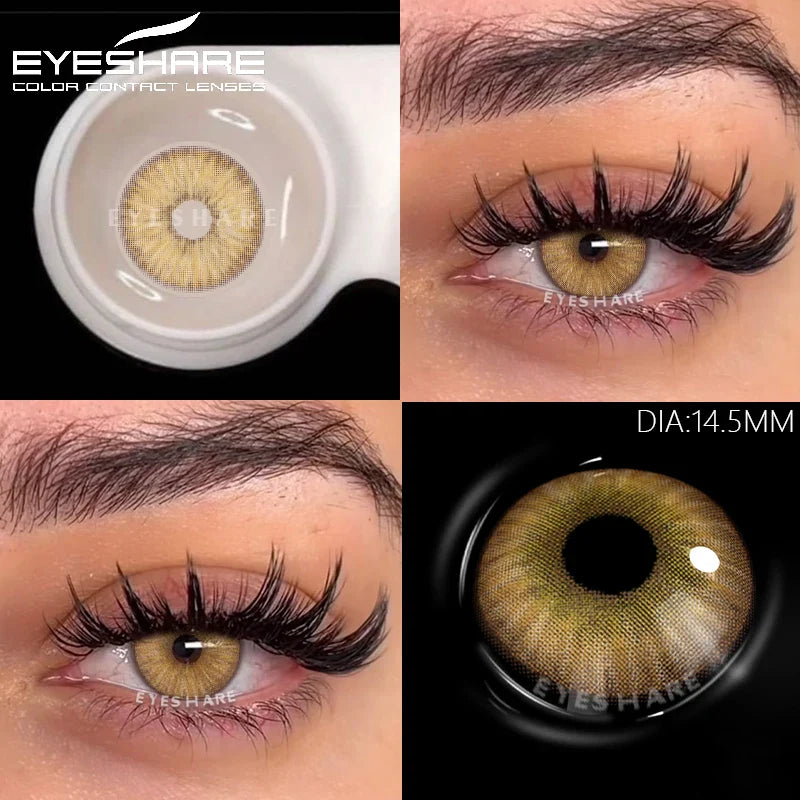 Rynx | 1Pair Fashion Colored Contact Lenses New Gray Lenses Blue Eye Contacts Cosmetic Green Eyelenses Annual Colored Eyelens
