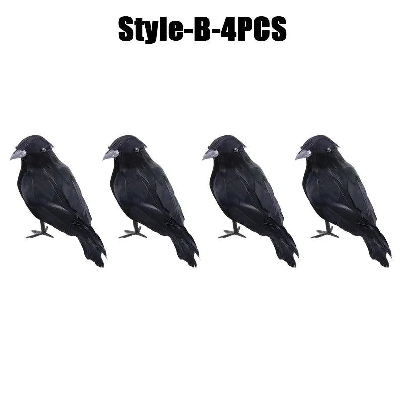 Rynx | Halloween Decoration Simulation Black Crow Raven Bird Repellent Pest Control Pigeon Repellent Garden Decoration Outdoor