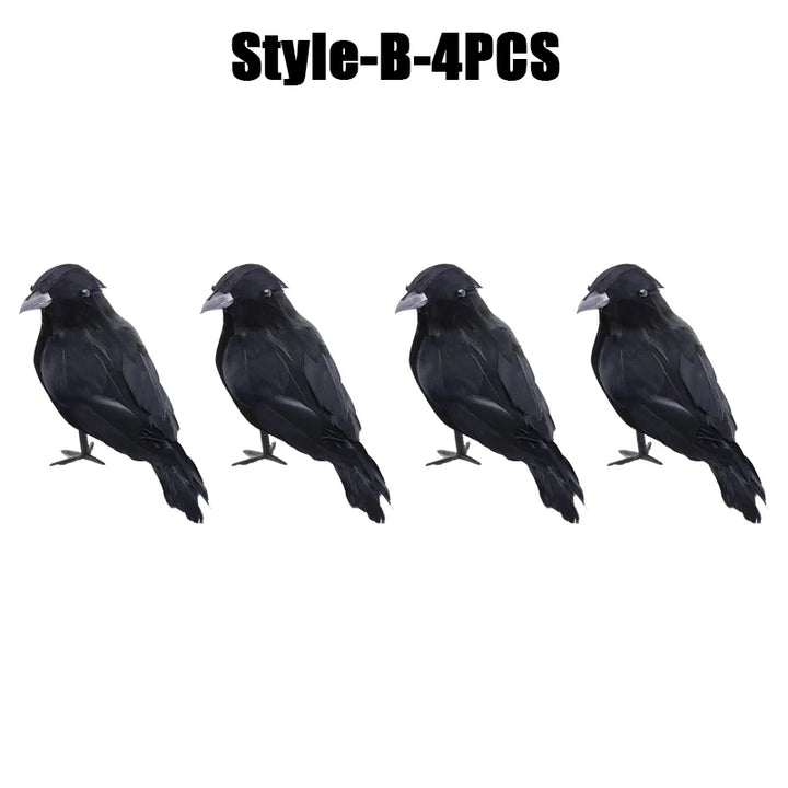 Rynx | Halloween Decoration Simulation Black Crow Raven Bird Repellent Pest Control Pigeon Repellent Garden Decoration Outdoor