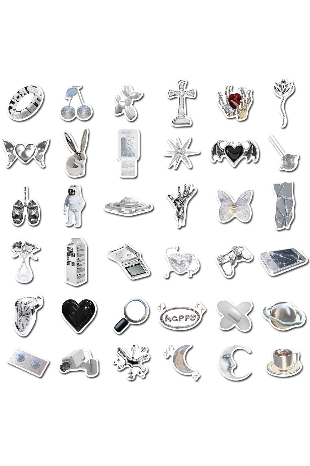 Lisslune | Art Silver Graffiti Sticker