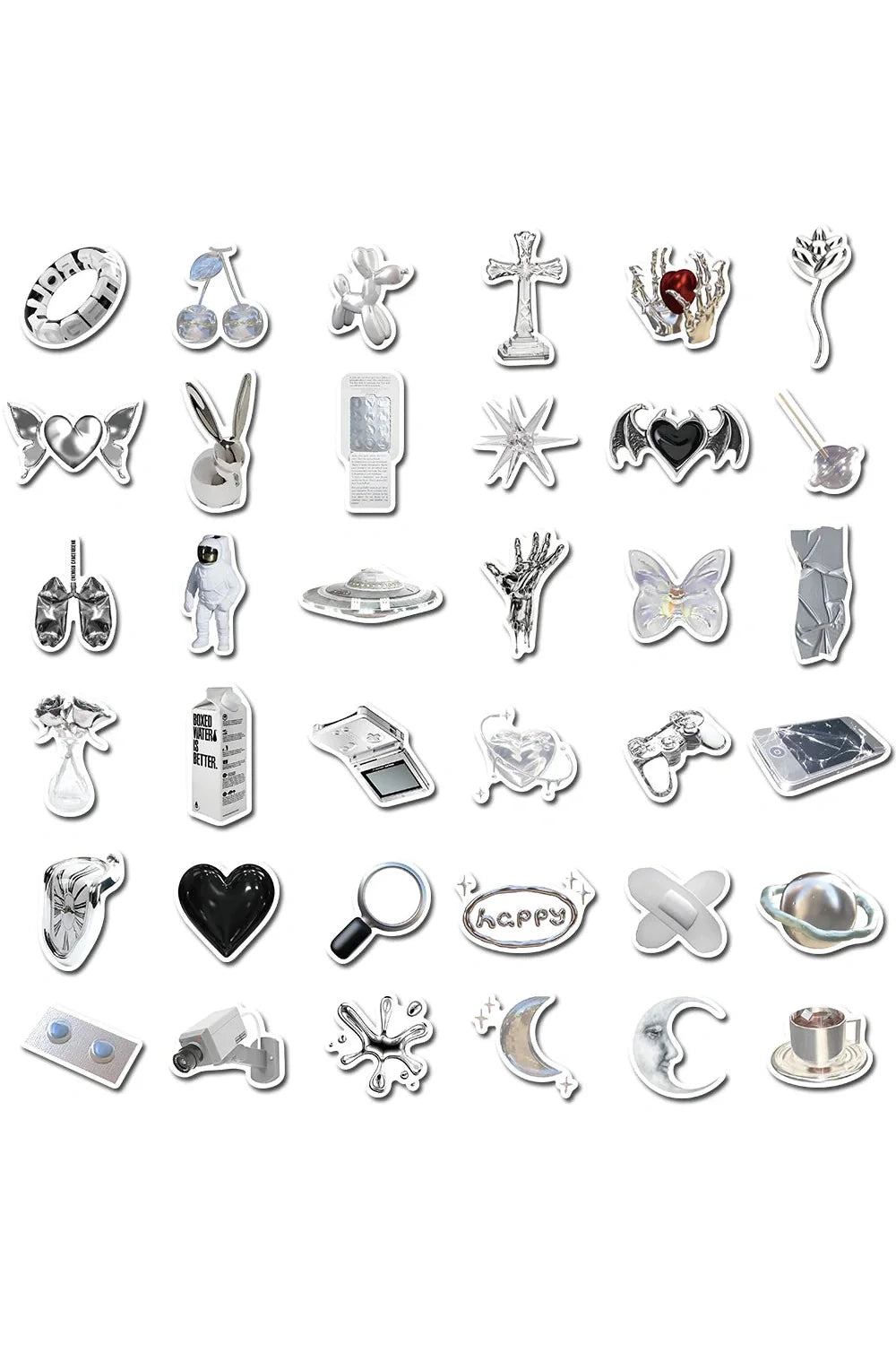 Lisslune | Silver Graffiti Sticker
