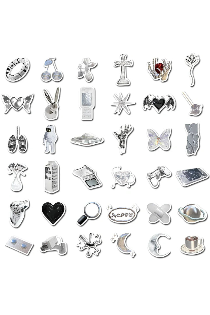 Lisslune | Silver Graffiti Sticker
