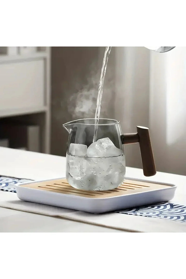 Lisslune | Wood Handle Glass Teapot