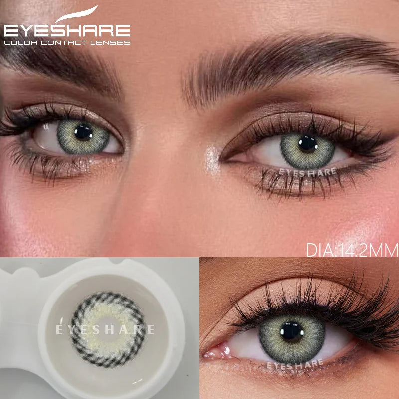 Rynx | 2pcs Colorful Pupils for Eyes Color Contact Lenses Green Eye Color Lenses Blue Eye Contacts High Quality Gray Soft Pupils