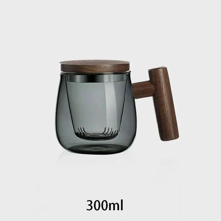 Lisslune | Ultramodern Glass Tea Cup with Filter and Lid
