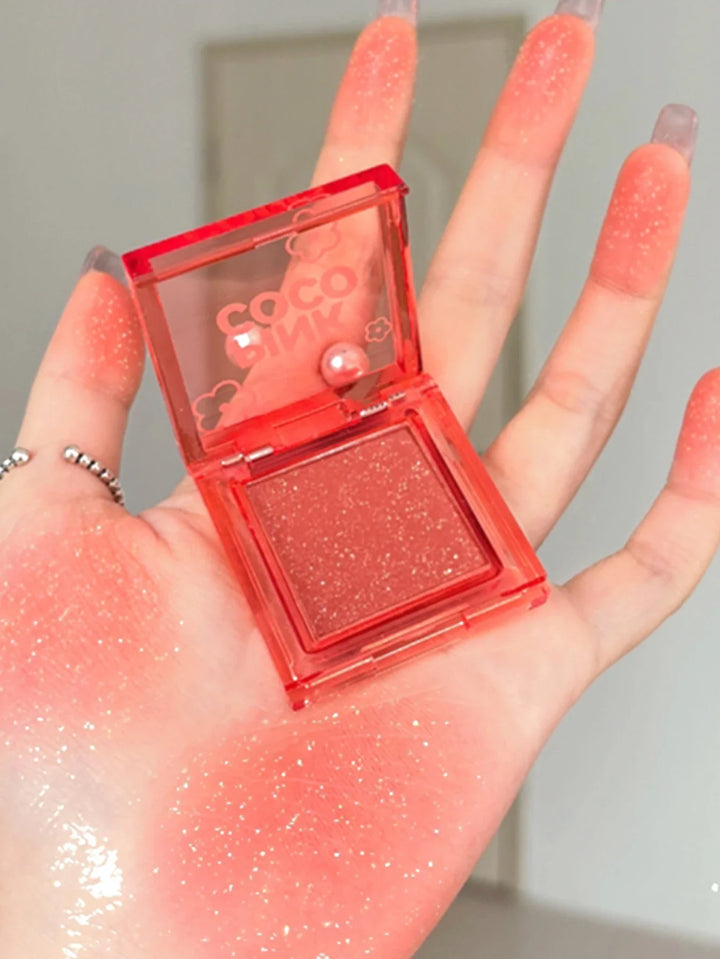 Rynx | fine shimmer soft mist tipsy pink solid natural fine shimmer eyeshadow blush a palette for multiple applications