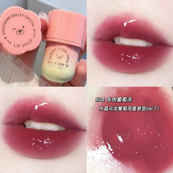 Rynx | Bear Seal Mirror Clear Lipstick Lip Gloss Waterproof Moisturizing Long-lasting No Fading Lip Lacquer Makeup for Women Korean Cosmetics