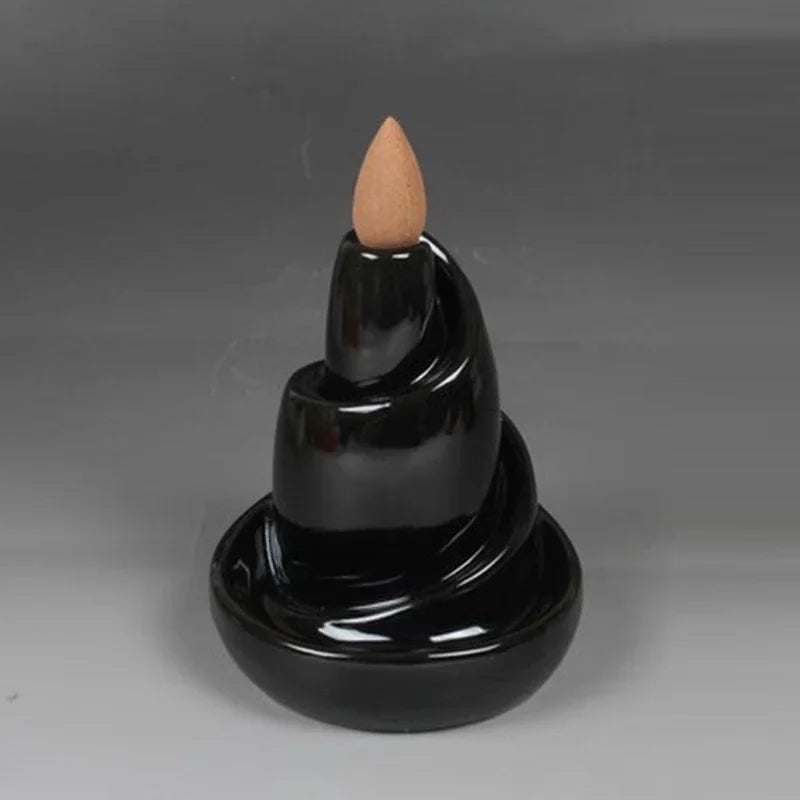 Lisslune | Black River Ceramic Backflow Incense Burner