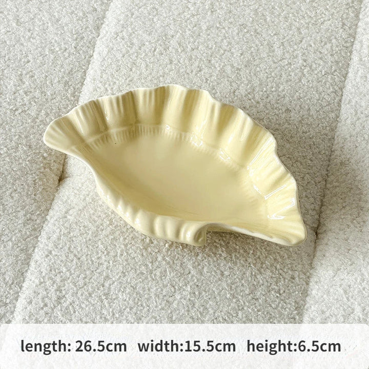 Lisslune | Cream Ceramic Shell Plate
