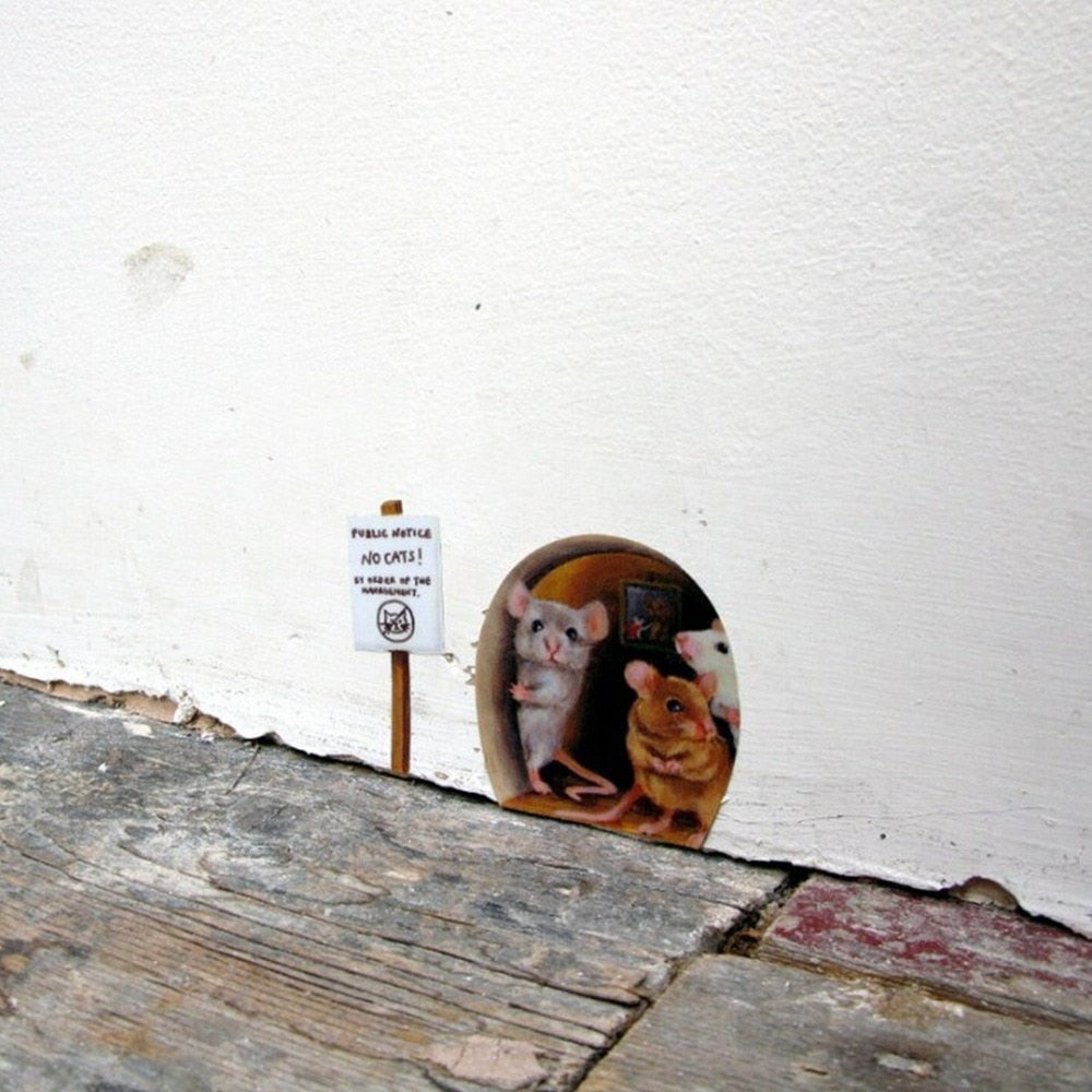 Lisslune | 3D Mouse Hole Funny Wall Stickers