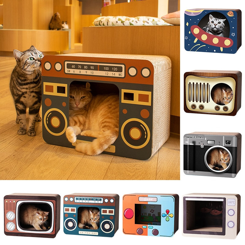 Lisslune | DIY Vintage Cat Scratching Board Bed