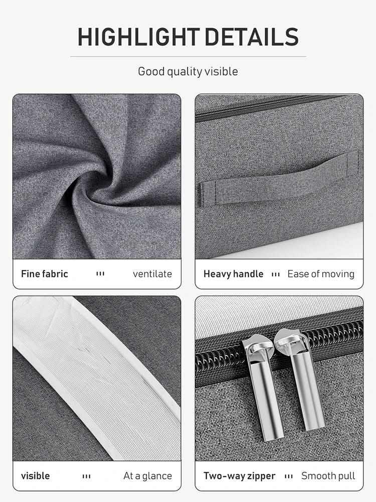 Lisslune | CLOTHING STORAGE BAG – Foldable storage bag with view window & zipper for clothes & bedding
