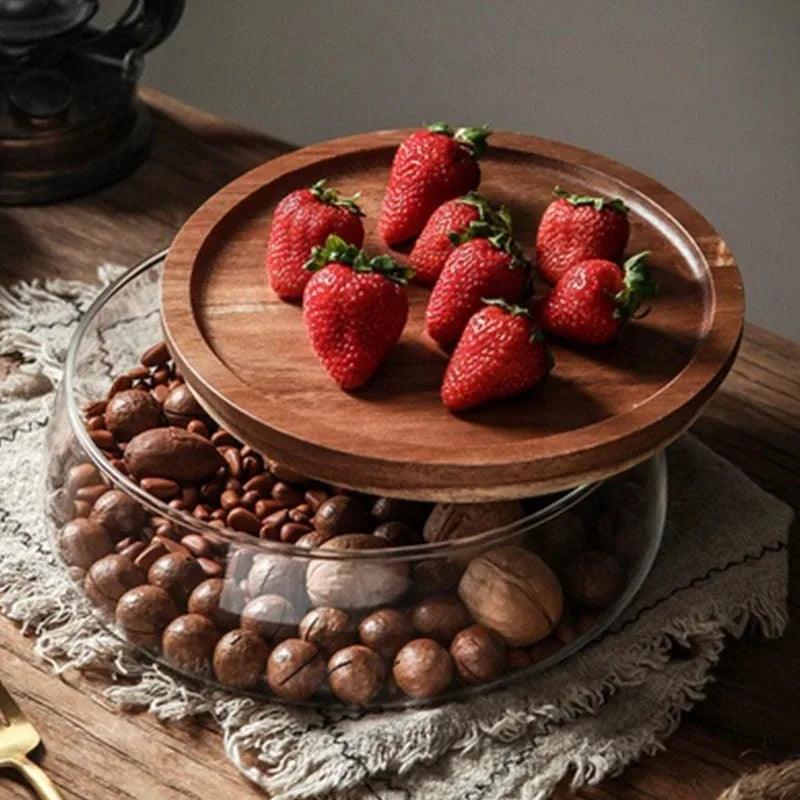 Lisslune | Stylish eco-friendly glass storage jars with acacia wood lids for chic kitchen organization