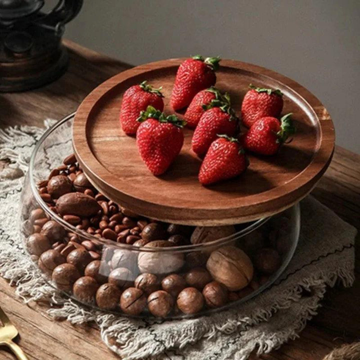 Lisslune | Stylish eco-friendly glass storage jars with acacia wood lids for chic kitchen organization